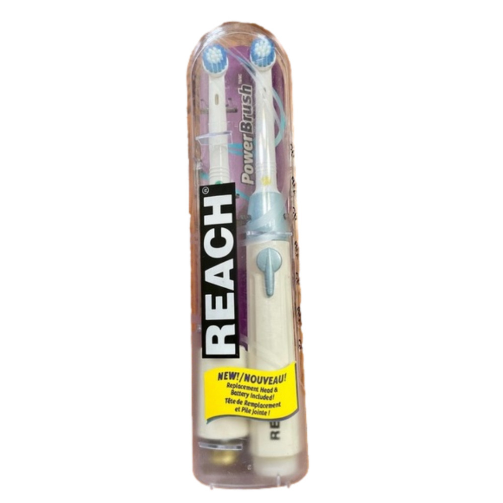 Reach Power Brush Complete Kit With 2 Heads Powerbrush Toothbrush Sealed - HTF